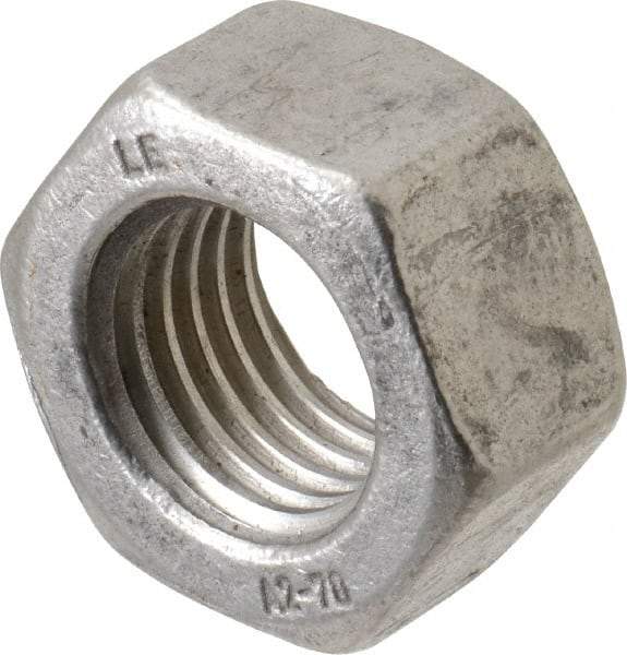 Value Collection - M30x3.50 Metric Coarse Stainless Steel Right Hand Hex Nut - 46mm Across Flats, 24mm High, Uncoated - Industrial Tool & Supply
