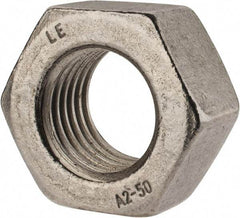 Value Collection - M36x4.00 Metric Coarse Stainless Steel Right Hand Hex Nut - 55mm Across Flats, 29mm High, Uncoated - Industrial Tool & Supply