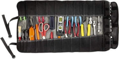 Ergodyne - 25 Pocket Gray Ballistic Polyester Tool Roll - 14-3/4" Wide x 27" Deep x 1" High - Industrial Tool & Supply