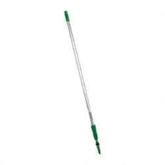Unger - 144" Long x 1.15" Diam Aluminum Handle for Unger Products - Threaded Connection, Silver, Telescoping - Industrial Tool & Supply