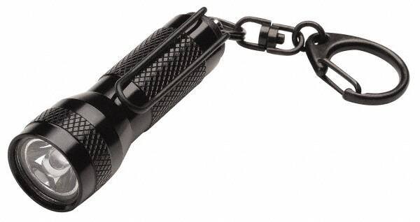 Streamlight - White LED Bulb, 4 Lumens, Mini Flashlight - Black Aluminum Body, 4 Button/Coin Cell Alkaline Batteries Included - Industrial Tool & Supply