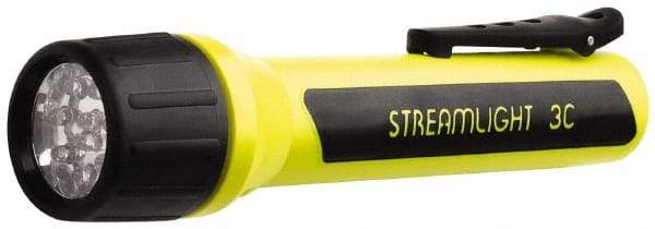 Streamlight - White LED Bulb, 85 Lumens, Industrial/Tactical Flashlight - Black, Yellow Plastic Body, 3 C Alkaline Batteries Not Included - Industrial Tool & Supply