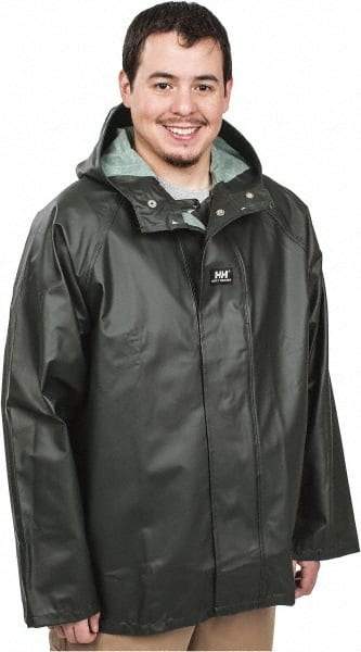 Helly Hansen - Size L, Green, Rain Jacket - 40-42" Chest, - Industrial Tool & Supply