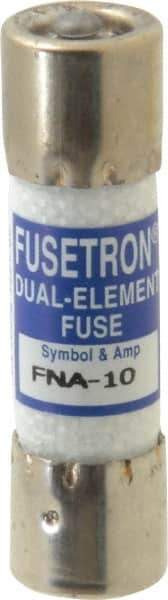 Cooper Bussmann - 125 VAC, 10 Amp, Time Delay Pin Indicator Fuse - Fuse Holder Mount, 1-1/2" OAL, 10 at AC kA Rating, 13/32" Diam - Industrial Tool & Supply