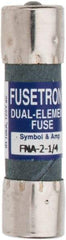 Cooper Bussmann - 250 VAC, 2.25 Amp, Time Delay Pin Indicator Fuse - Fuse Holder Mount, 1-1/2" OAL, 10 at 125 V kA Rating, 13/32" Diam - Industrial Tool & Supply