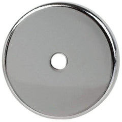 Mag-Mate - 7 Lb Max Pull Force, 3/16" Overall Height, 1-13/64" Diam, Ceramic Cup Magnet - Bolt & Nut Style, Chrome Plated - Industrial Tool & Supply