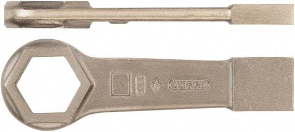 Ampco - 2-5/8" 6 Point Striking Box Wrench - Single End, 13-1/2" OAL, Aluminum Bronze - Industrial Tool & Supply