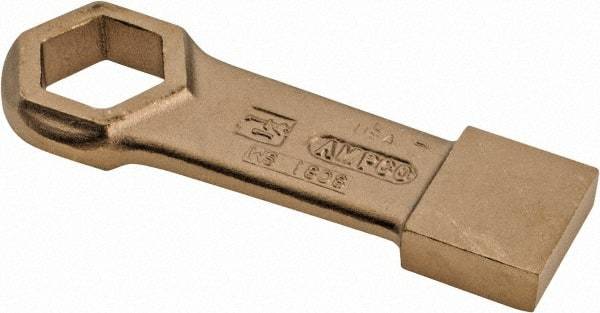 Ampco - 1-1/4" 6 Point Striking Box Wrench - Single End, 6-1/2" OAL, Aluminum Bronze - Industrial Tool & Supply