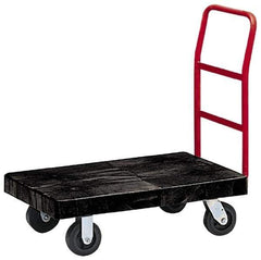 Rubbermaid - 1,000 Lb Capacity Structural Foam/Steel Platform Truck - Structural Foam Deck, 24" OAW, Rubber Casters - Industrial Tool & Supply