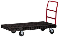 Rubbermaid - 2,000 Lb Capacity Structural Foam/Steel Platform Truck - Structural Foam Deck, 30" OAW, Rubber Casters - Industrial Tool & Supply