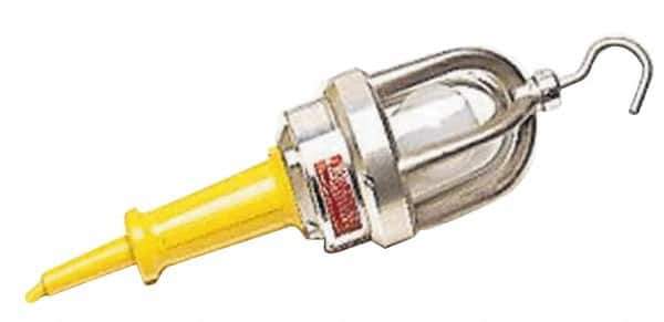 Woodhead Electrical - 120 VAC, 75 Watt, Electric, Incandescent Portable Handheld Work Light - 10 & 25' Cord, 1 Head, 750 Lumens, Aluminum, 127mm Wide x 419.1mm High - Industrial Tool & Supply