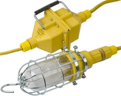 Woodhead Electrical - 120 VAC, 100 Watt, Electric, Incandescent Portable Handheld Work Light - 25' Cord, 1 Head, 1,000 Lumens, Zinc-Plated Steel, 120.65mm Wide x 457.2mm High - Industrial Tool & Supply