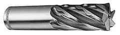 Weldon - 1-1/4" Diam, 3" LOC, 6 Flute Cobalt Roughing & Finishing Square End Mill - Uncoated, 5-1/2" OAL, 1-1/4" Shank Diam, Weldon Shank, 30° Helix, Non-Centercutting - Industrial Tool & Supply