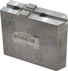 H & R Manufacturing - Tongue & Groove Attachment, Square Soft Lathe Chuck Jaw - Steel, 1-3/4" Btw Mount Hole Ctrs, 3-15/16" Long x 1-1/4" Wide x 3-3/8" High, 5/16" Groove - Industrial Tool & Supply