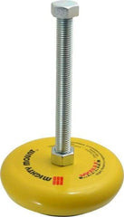 Gibraltar - 4,200 Lb Capacity, 3/4-10 Thread, Zinc Stud, Machine Socket Mount Leveling Mount - 203.2mm Stud Length, 152.4mm Base Diam, Elastomer Pad - Industrial Tool & Supply