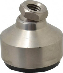 Gibraltar - 240 Lb Capacity, 1/2-13 Thread, 1-3/4" OAL, Stainless Steel Stud, Tapped Socket Mount Leveling Pad - 1-7/8" Base Diam, Stainless Steel Pad, 3/4" Hex - Industrial Tool & Supply