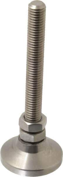 Gibraltar - 1/2-13 Bolt Thread, Studded Pivotal Stud Mount Leveling Pad & Mount - 5,000 Max Lb Capacity, 1-7/8" Base Diam - Industrial Tool & Supply