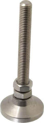 Gibraltar - 1/2-13 Bolt Thread, Studded Pivotal Stud Mount Leveling Pad & Mount - 5,000 Max Lb Capacity, 1-7/8" Base Diam - Industrial Tool & Supply