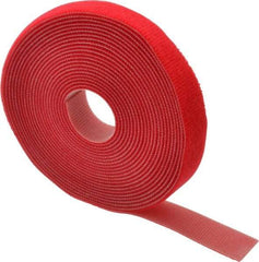 SpeedTech - 15' Long Red Nylon & Polyethylene Hook & Loop Strap - 50 Lb Tensile Strength - Industrial Tool & Supply