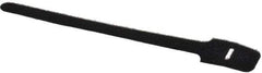 SpeedTech - 8" Long Black Nylon & Polyethylene Hook & Loop Strap - 40 Lb Tensile Strength - Industrial Tool & Supply