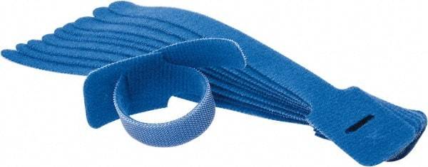 SpeedTech - 8" Long Blue Nylon & Polyethylene Hook & Loop Strap - 40 Lb Tensile Strength - Industrial Tool & Supply