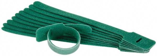 SpeedTech - 8" Long Green Nylon & Polyethylene Hook & Loop Strap - 40 Lb Tensile Strength - Industrial Tool & Supply