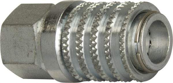 Enerpac - 1/4-18 NPT 18-8 Stainless Steel Hydraulic Hose Regular-Flow Female Coupler - 10,000 psi - Industrial Tool & Supply