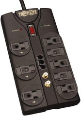 Tripp-Lite - 8 Outlets, 120 VAC15 Amps, 8' Cord, Power Outlet Strip - Floor, Keyhole Mount, 5-15 NEMA Configuration, 1.51" Strip - Industrial Tool & Supply