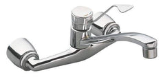 Moen - Wall Mount, Kitchen Faucet with Spray - One Handle, Lever Handle, Standard Spout - Industrial Tool & Supply