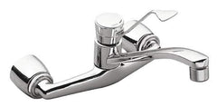 Moen - Wall Mount, Kitchen Faucet without Spray - One Handle, Lever Handle, Standard Spout - Industrial Tool & Supply