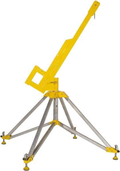 Gemtor - Confined Space Entry & Retrieval Bases & Booms Type: Portable Quadpod w/Rotating Boom Maximum Height (Inch): 90 - Industrial Tool & Supply