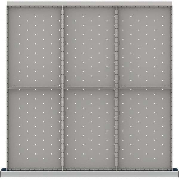 LISTA - 6-Compartment Drawer Divider Layout for 3.15" High Drawers - Industrial Tool & Supply
