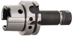 Kennametal - 0.02" to 1/2" Capacity, 100mm Projection, HSK63 Hollow Taper, ER20 Collet Chuck - 132mm OAL - Exact Industrial Supply