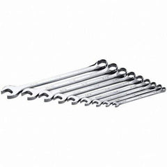 SK - 9 Piece, 1/4 to 3/4", Combination Wrench Set - Inch System of Measurement, Chrome Finish - Industrial Tool & Supply