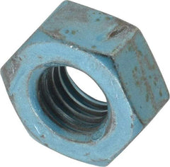 Value Collection - M10x1.50 Metric Coarse Steel Right Hand Hex Nut - 17mm Across Flats, 8mm High, Metric Blue Finish - Industrial Tool & Supply