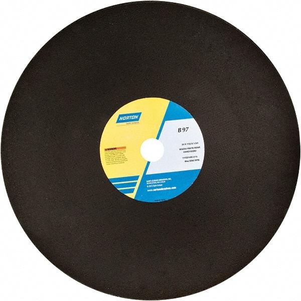 Norton - 24" Aluminum Oxide Cutoff Wheel - 7/32" Thick, 1-3/4" Arbor - Industrial Tool & Supply