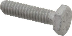 Armor Coat - 1/4-20 UNC, 1" Length Under Head Hex Head Cap Screw - Fully Threaded, Grade 8 Steel, 7/16" Hex - Industrial Tool & Supply