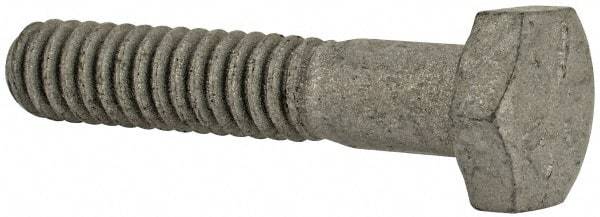 Armor Coat - 1/4-20 UNC, 1-1/4" Length Under Head Hex Head Cap Screw - Partially Threaded, Grade 8 Steel, 7/16" Hex - Industrial Tool & Supply
