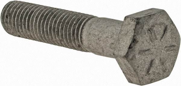 Armor Coat - 1/4-28 UNF, 1-1/4" Length Under Head Hex Head Cap Screw - Partially Threaded, Grade 8 Steel, 7/16" Hex - Industrial Tool & Supply