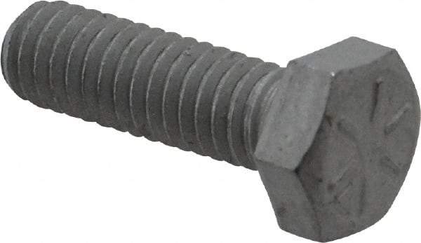 Armor Coat - 5/16-18 UNC, 1" Length Under Head Hex Head Cap Screw - Fully Threaded, Grade 8 Steel, 1/2" Hex - Industrial Tool & Supply