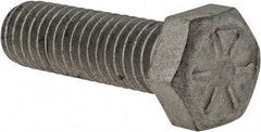 Armor Coat - 3/8-16 UNC, 1-1/4" Length Under Head Hex Head Cap Screw - Fully Threaded, Grade 8 Steel, 9/16" Hex - Industrial Tool & Supply