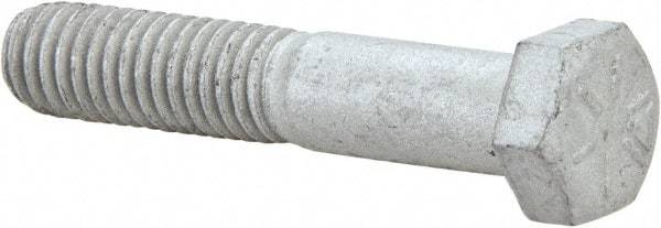 Armor Coat - 3/8-16 UNC, 2" Length Under Head Hex Head Cap Screw - Partially Threaded, Grade 8 Steel, 9/16" Hex - Industrial Tool & Supply