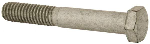 Armor Coat - 3/8-16 UNC, 2-1/2" Length Under Head Hex Head Cap Screw - Partially Threaded, Grade 8 Steel, 9/16" Hex - Industrial Tool & Supply