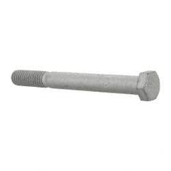 Armor Coat - 3/8-16 UNC, 3-1/2" Length Under Head Hex Head Cap Screw - Partially Threaded, Grade 8 Steel, 9/16" Hex - Industrial Tool & Supply
