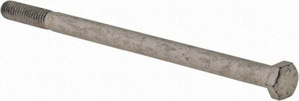 Armor Coat - 3/8-16 UNC, 6-1/2" Length Under Head Hex Head Cap Screw - Partially Threaded, Grade 8 Steel, 9/16" Hex - Industrial Tool & Supply