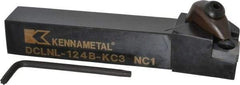 Kennametal - DCLN, Left Hand Cut, 5° Lead Angle, 3/4" Shank Height x 3/4" Shank Width, Negative Rake Indexable Turning Toolholder - 4-1/2" OAL, CN..43. Insert Compatibility, Series Kenclamp - Industrial Tool & Supply