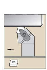 Kennametal - DCRN, Right Hand Cut, 15° Lead Angle, 1-1/4" Shank Height x 1-1/4" Shank Width, Negative Rake Indexable Turning Toolholder - 6" OAL, CN..64. Insert Compatibility, Series Kenclamp - Industrial Tool & Supply
