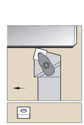 Kennametal - DSRN, Left Hand Cut, 15° Lead Angle, 1" Shank Height x 1" Shank Width, Negative Rake Indexable Turning Toolholder - 6" OAL, SN..43. Insert Compatibility, Series Kenclamp - Industrial Tool & Supply