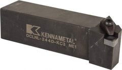Kennametal - DCLN, Left Hand Cut, 5° Lead Angle, 1-1/2" Shank Height x 1-1/2" Shank Width, Negative Rake Indexable Turning Toolholder - 6" OAL, CN..43. Insert Compatibility, Series Kenclamp - Industrial Tool & Supply