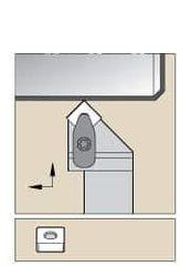 Kennametal - DSSN, Right Hand Cut, 45° Lead Angle, 1" Shank Height x 1" Shank Width, Negative Rake Indexable Turning Toolholder - 6" OAL, SN..43. Insert Compatibility, Series Kenclamp - Industrial Tool & Supply